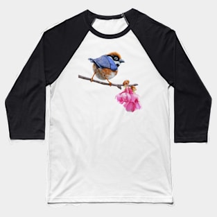 Little Bird on Limb Baseball T-Shirt